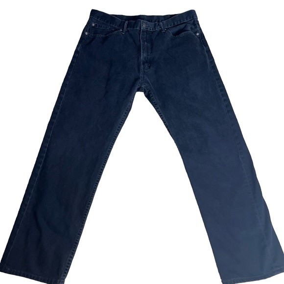 Levi’s Black 505 Jeans 38x32 Denim Regular Fit Straight - Picture 6 of 12